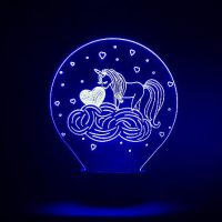 Veilleuse Cœur de Licorne sur nuage