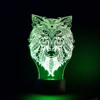 Veilleuse Loup mandala