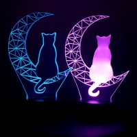 Veilleuse Chat sur la lune
