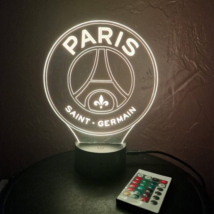 Veilleuse LED FC Paris Saint-Germain Football Club 3D Illusion