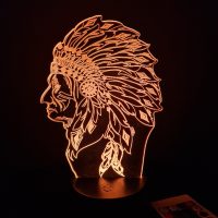 Veilleuse Coiffure Amérindienne